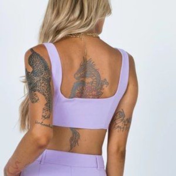 Princess Polly Huxley Crop Lilac* New‎ - Picture 4 of 4